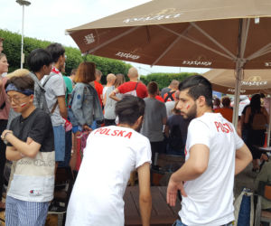 Strefa kibica przed Halą Stulecia