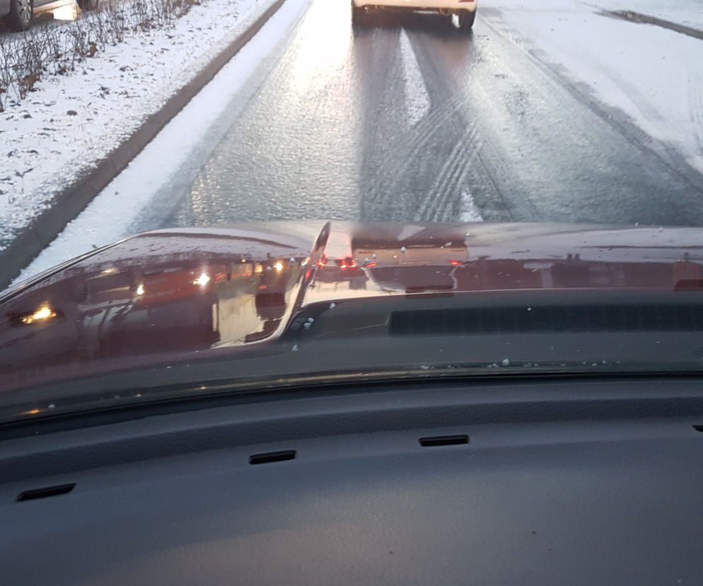 Gołoledź w Toruniu