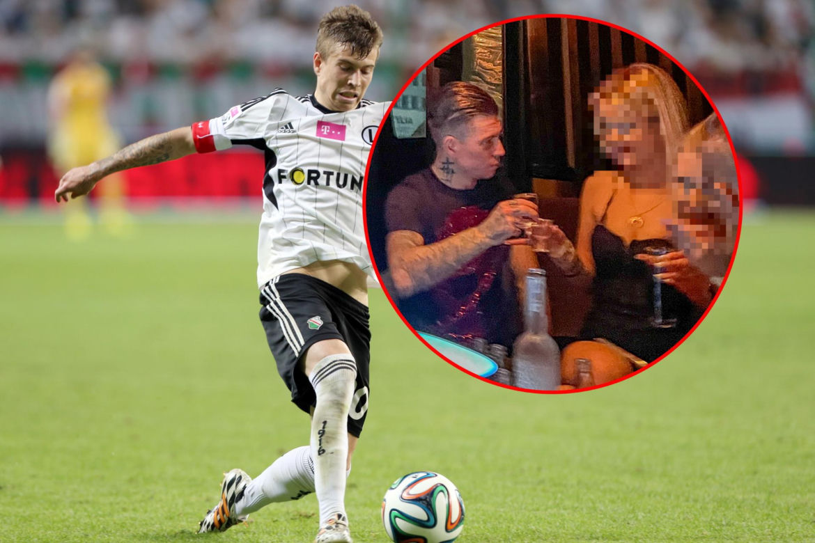Jakub Kosecki na nocnej imprezie 
