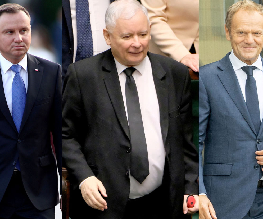 Andrzej Duda, Jarosław Kaczyński, Donald Tusk