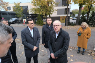 Łukasz Borowiak i Mateusz Morawiecki w Lesznie
