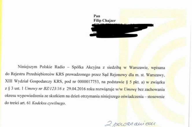 Chajzer odchodzi z Polskiego Radia!