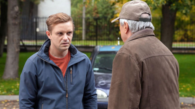 Barwy szczęścia, odcinek 3342. Jaworski (Jacek Kałucki), Hubert (Marek Molak)