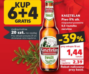  Piwo kasztelan niepasteryzowane  1,44 zł/1 but