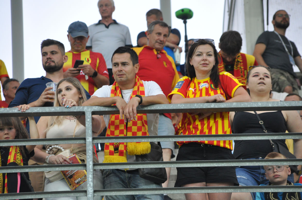 Kibice Korony Kielce na meczu ze Śląskiem Wrocław