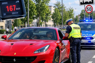 167 km/h w zabudowanym! Cudzoziemiec w Ferrari zatrzymany