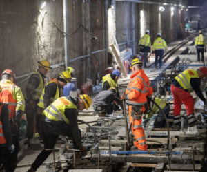 Budowa trzech nowych stacji metra linii M2 (marzec 2026)