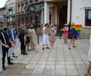 LGBT to nie ideologia - protest podczas wizyty Beaty Szydło