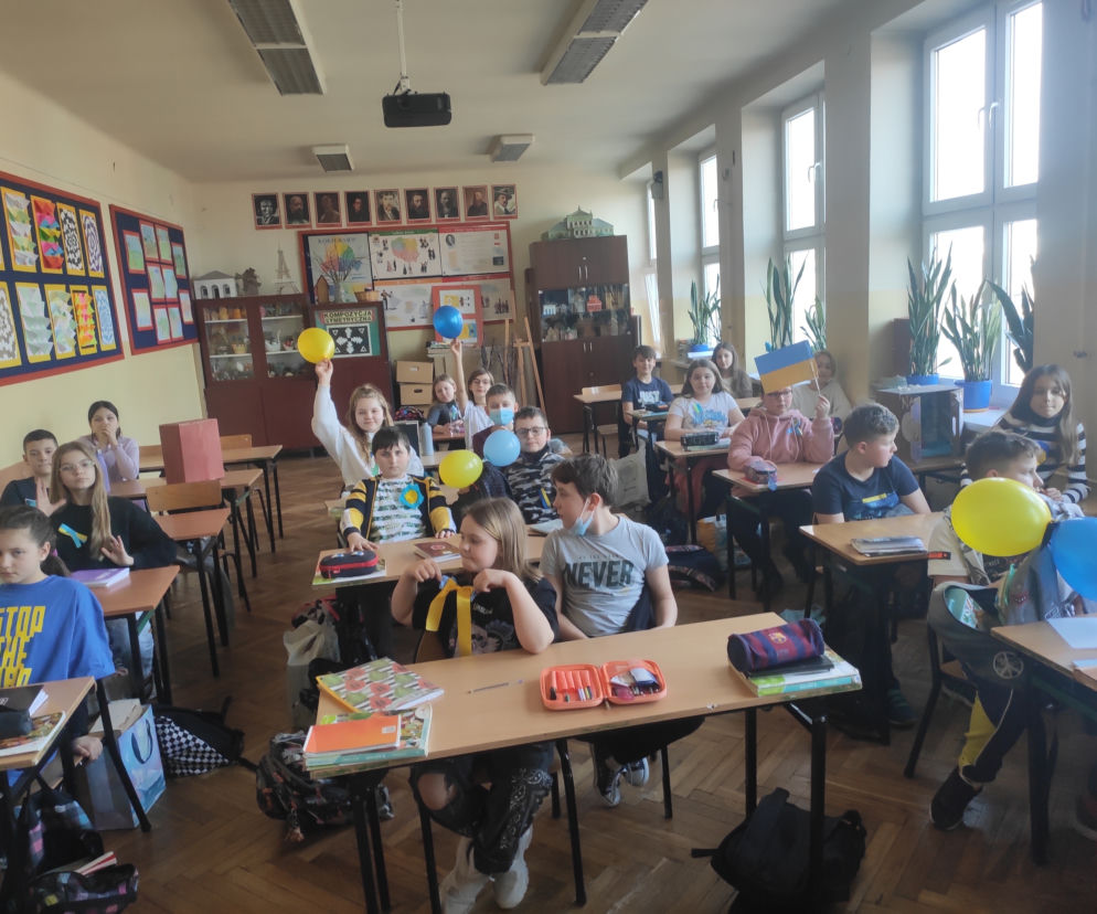 Dzien Solidarności z Ukrainą w PSP nr 29 w Radomiu