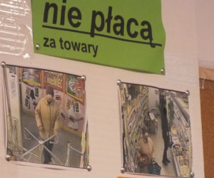 zdjęcia złodziei w sklepie