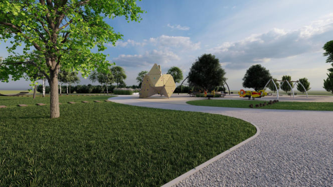 Wizualizacje parku południowego w Gliwicach