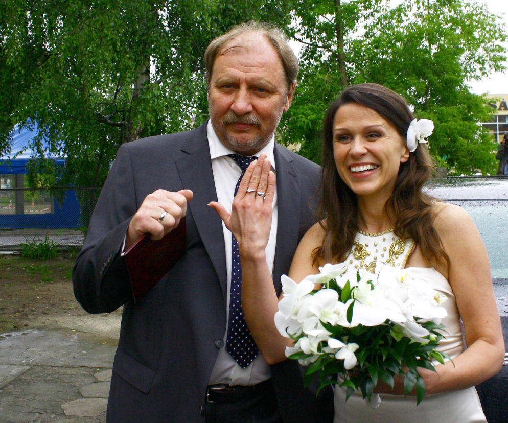 ANDRZEJ GRABOWSKI , ANITA GRABOWSKA W DNIU ŚLUBU