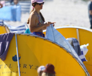 Anna Czartoryska-Niemczycka na plaży