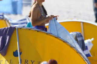 Anna Czartoryska-Niemczycka na plaży