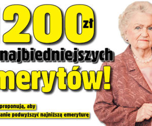 1200 zł dla najbiedniejszych emerytów!