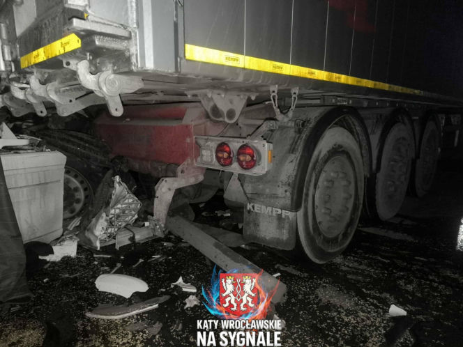 Wypadek na 141. kilometrze A4 pod Wrocławiem