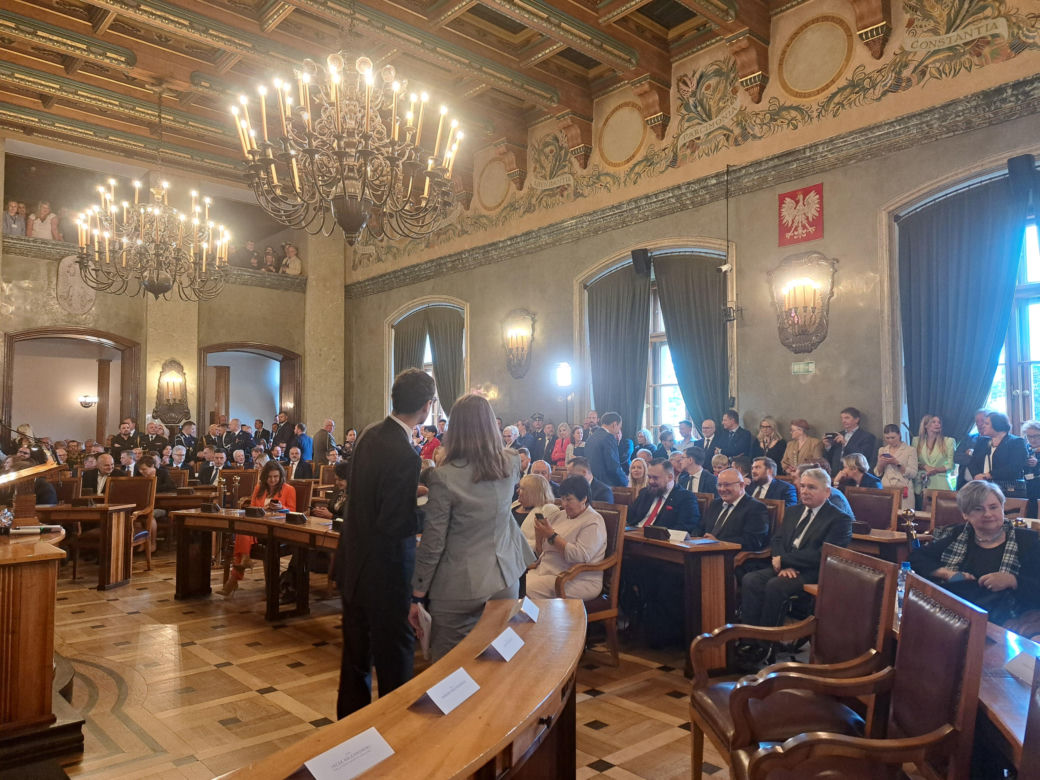 Zaprzysiężenie Aleksandra Miszalskiego na prezydenta miasta Krakowa oraz radnych IX kadencji