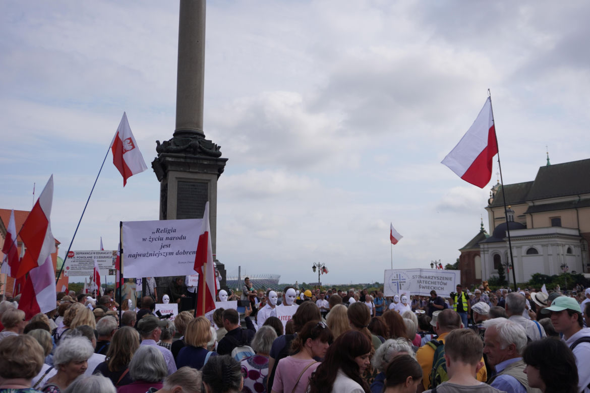 Protest katechetów w Warszawie 21.08.2024