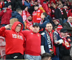 Widzew Łódź - Lech Poznań: Zdjęcia kibiców i zawodników z meczu 24. kolejki PKO BP Ekstraklasy