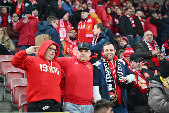Widzew Łódź - Lech Poznań: Zdjęcia kibiców i zawodników z meczu 24. kolejki PKO BP Ekstraklasy