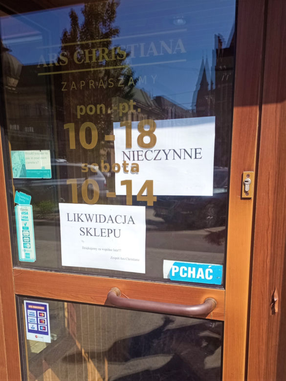 Sklep "Ars Christiana" znika z centrum Szczecina