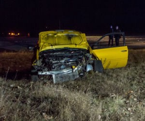 Renault Megane RS, wypadek na lotnisku w Pile