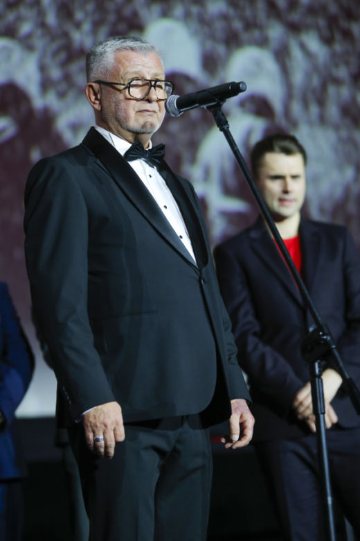 Małgorzata Ostrowska-Królikowska i Bogusław Job na premierze filmu "Mój dług"