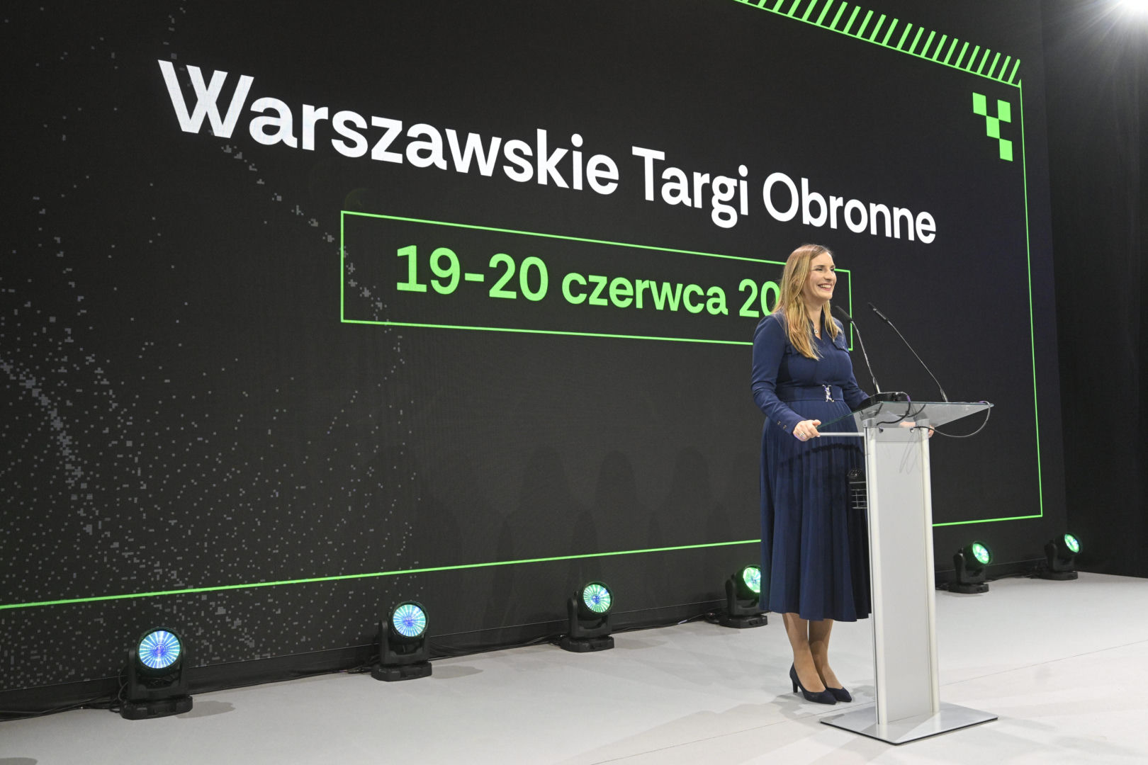 Magdalena Sobkowiak-Czarnecka podczas Warszawskich Targów Obronnych w Expo XXI