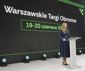 Magdalena Sobkowiak-Czarnecka podczas Warszawskich Targów Obronnych w Expo XXI