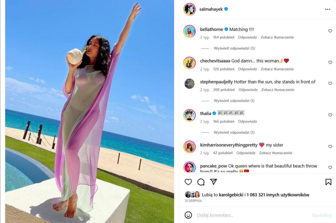 Szok! Salma Hayek kończy 57 lat. Nowe zdjęcie jest tym najgorętszym