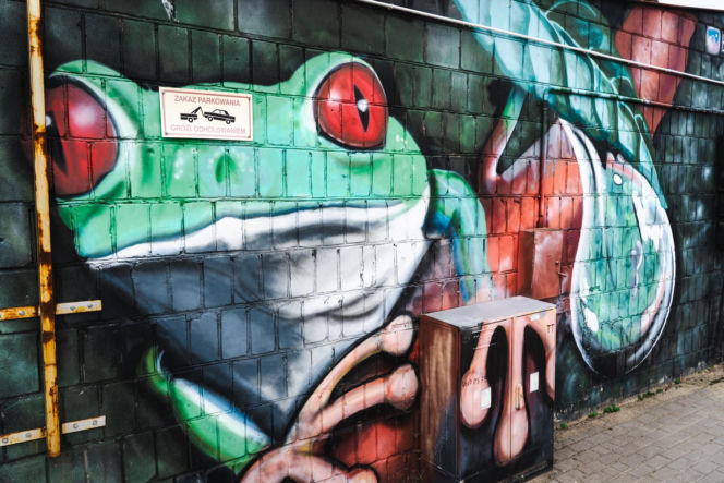 Przy ul. Mieszka I w Siedlcach można podziwiać całą galerię murali i graffiti