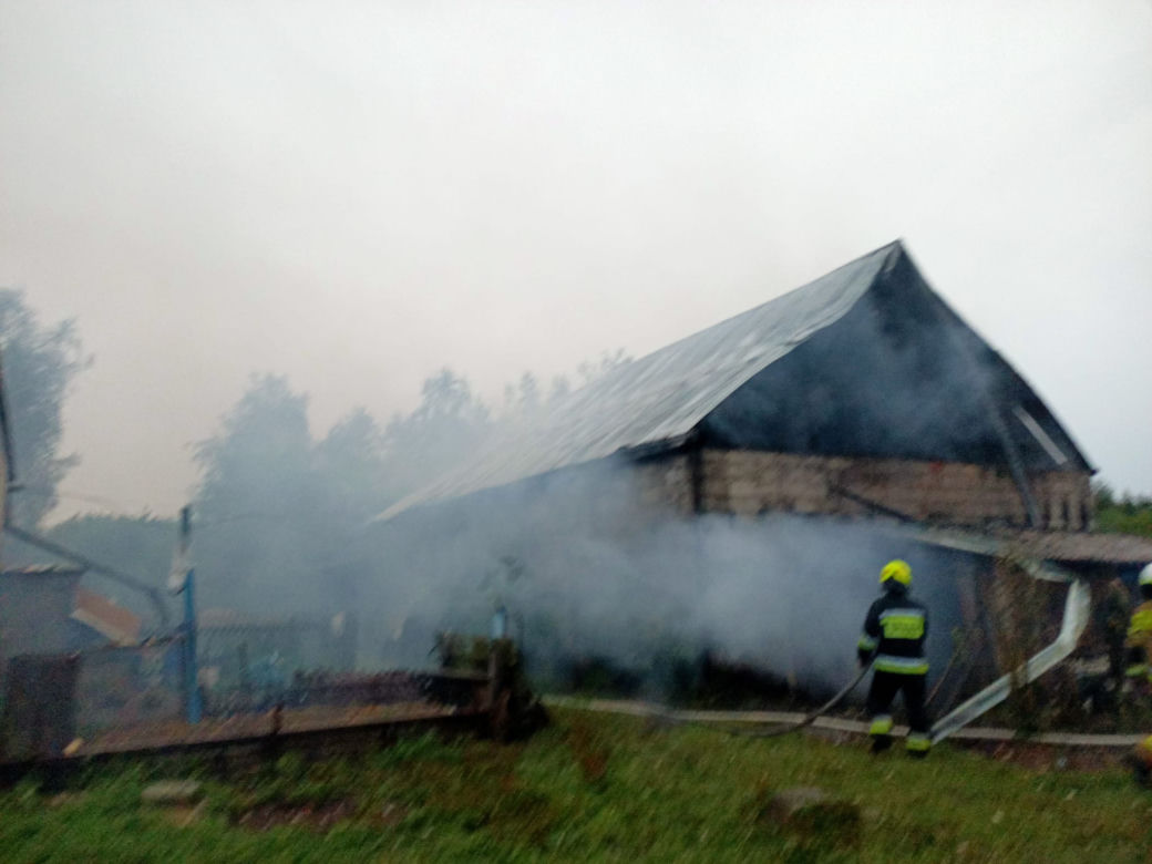 Pożar w Łęgowie pod Iławą