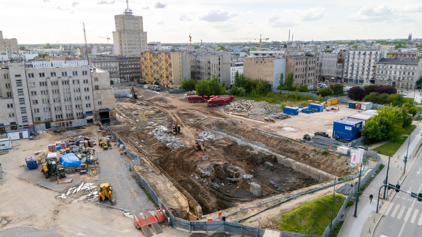 Budowa tunelu w centrum Łodzi, przy dworcu Łódź Fabryczna