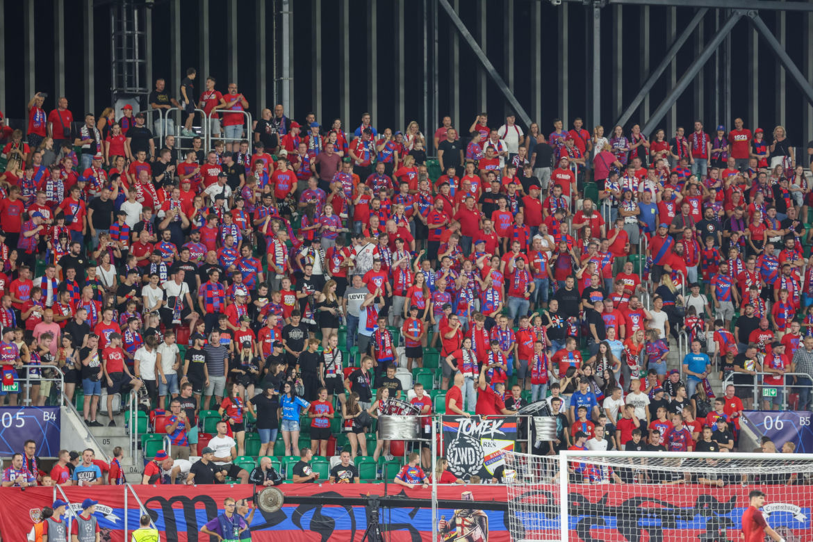 Kibice na meczu Raków Częstochowa - FC Kopenhaga