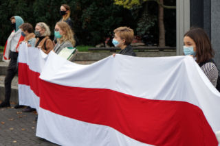 Szczecinianie solidarni z kobietami z Białorusi [ZDJĘCIA]