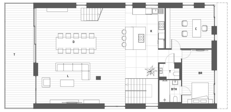 Cut House od KUMstudio: gra świateł na bryle