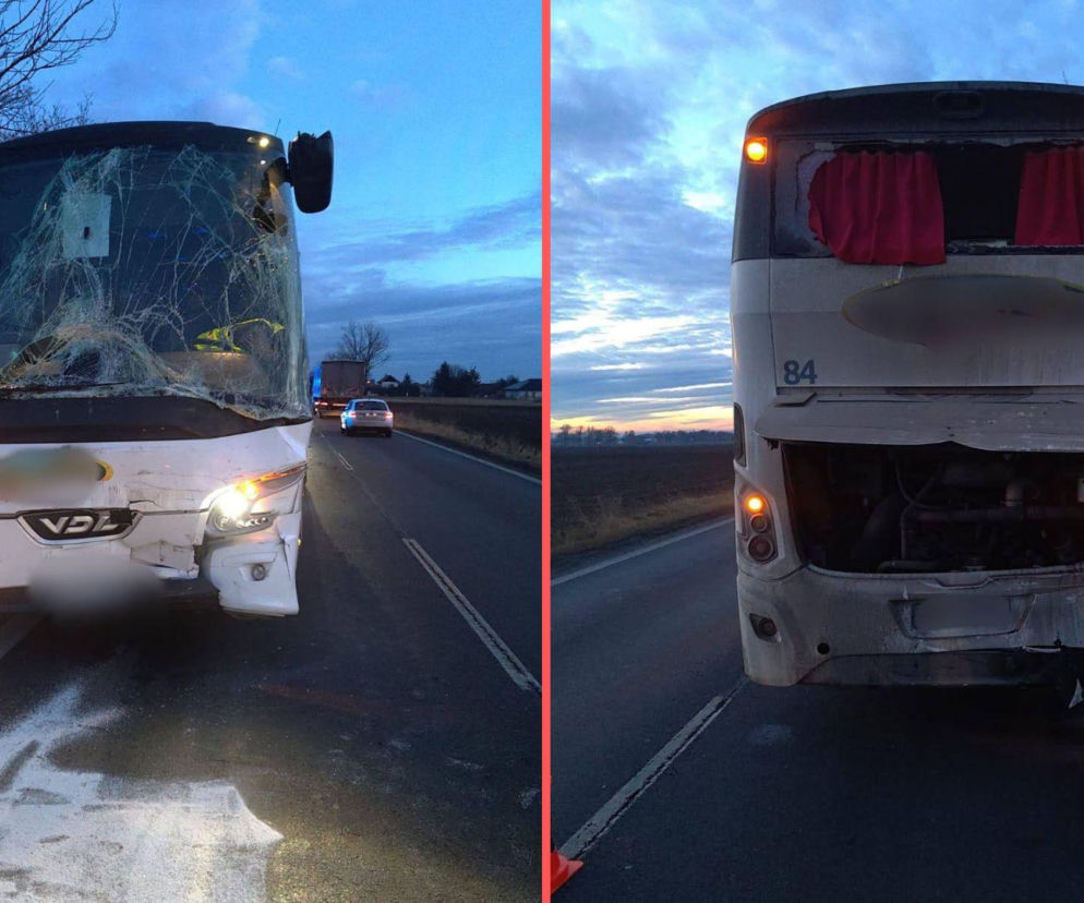Zderzenie autobusów pod Wrocławiem. Są ranni 