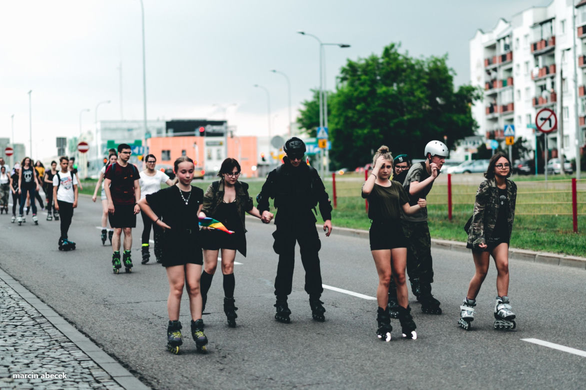 3. Nightskating Białystok. Przejazd wojskowy