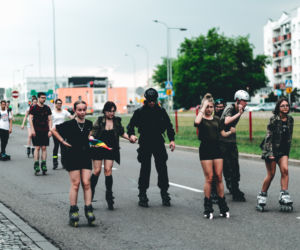 3. Nightskating Białystok. Przejazd wojskowy