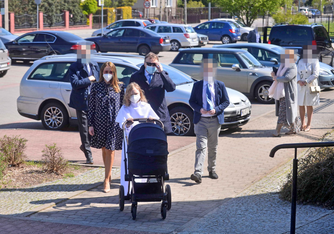 Kurski na komunii synka