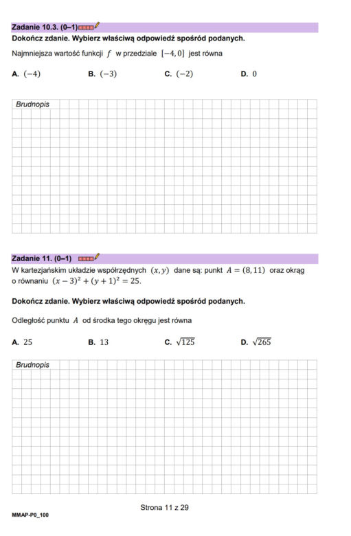 Matura próbna 2023 - Matematyka., arkusze zadań