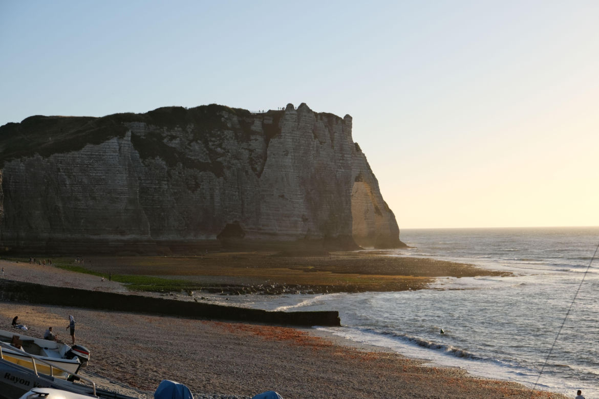 Klify w Étretat w Normandii (Francja)