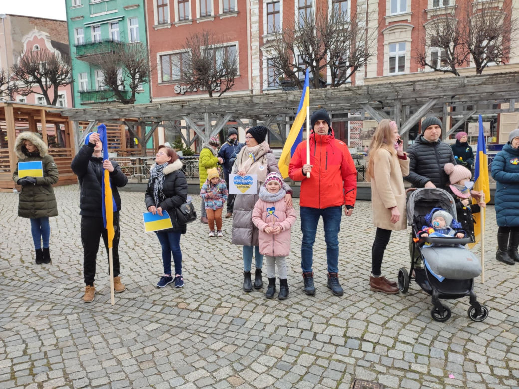 Manifestacja na leszczyńskim rynku