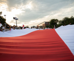 Marsz solidarności z Białorusinami w Krakowie