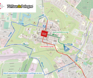 mapa Starówki, dojazdy z parkingów