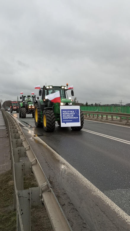Trwa protest rolników w woj. lubelskim. 