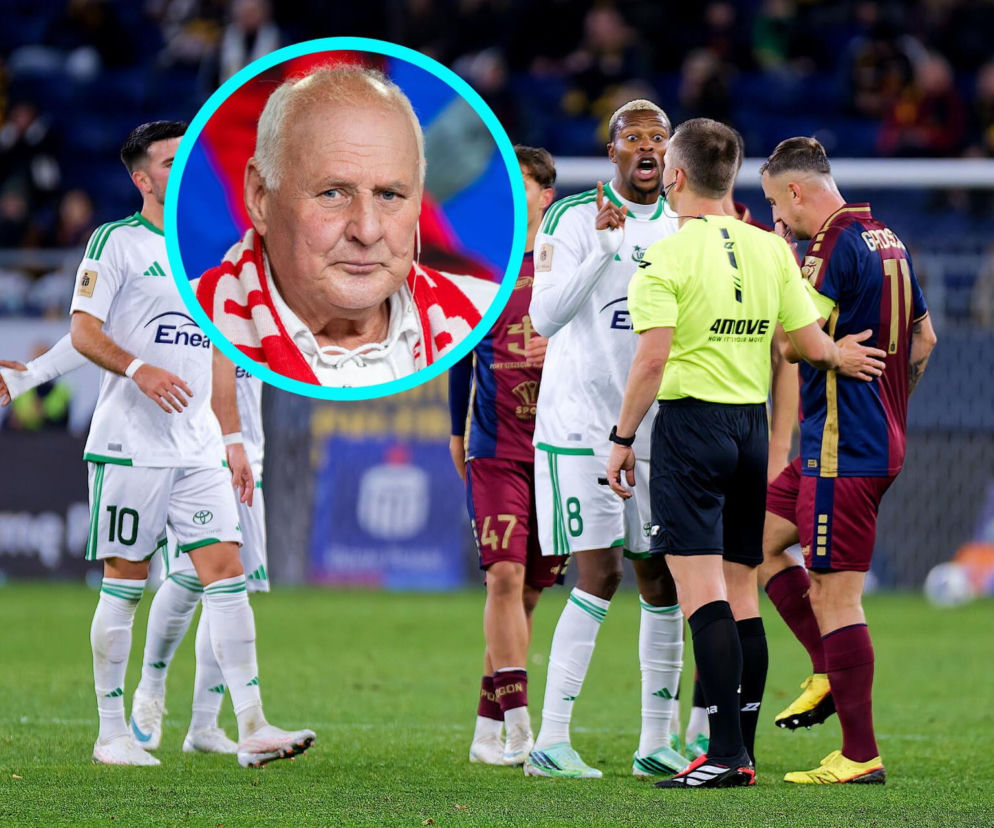 Ibrahima Camara kłóci się z sędzią. Na miniaturze Jan Tomaszewski. O karze dla piłkarza przeczytasz na SE Supersport.