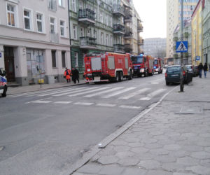 Pożar kamienicy przy ul. Emilii Plater w Szczecinie