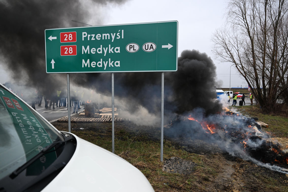 Protest rolników w Medyce 