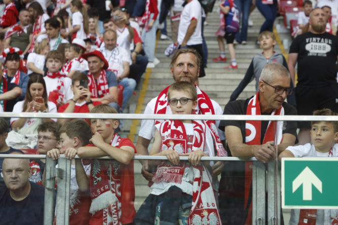 Kibice na meczu Polska-Nigeria